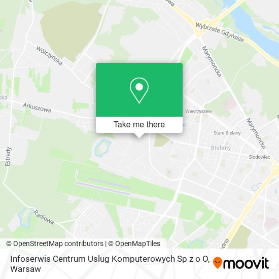 Infoserwis Centrum Uslug Komputerowych Sp z o O map