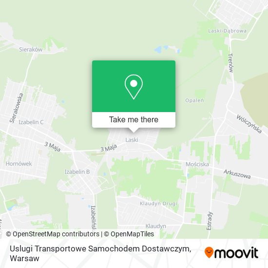 Карта Uslugi Transportowe Samochodem Dostawczym