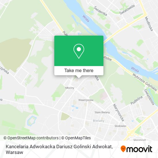 Kancelaria Adwokacka Dariusz Golinski Adwokat map