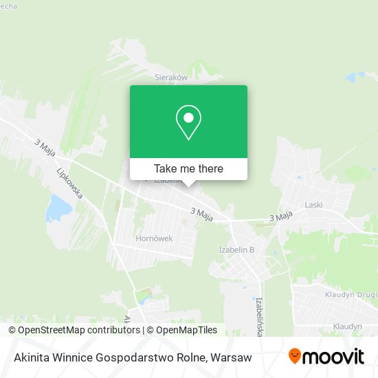 Akinita Winnice Gospodarstwo Rolne map