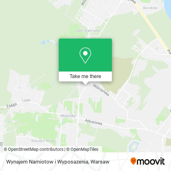 Wynajem Namiotow i Wyposazenia map