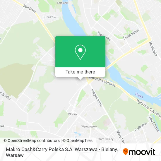 Makro Cash&Carry Polska S.A. Warszawa - Bielany map