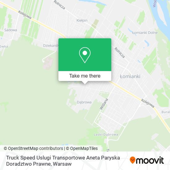 Карта Truck Speed Uslugi Transportowe Aneta Paryska Doradztwo Prawne