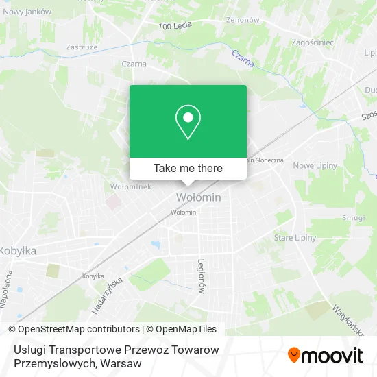 Карта Uslugi Transportowe Przewoz Towarow Przemyslowych
