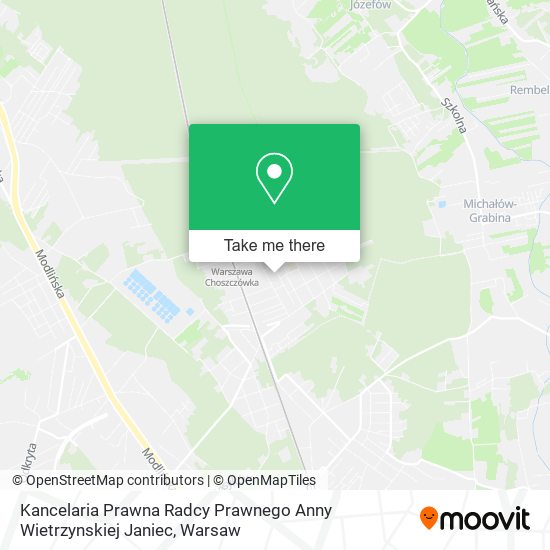 Kancelaria Prawna Radcy Prawnego Anny Wietrzynskiej Janiec map