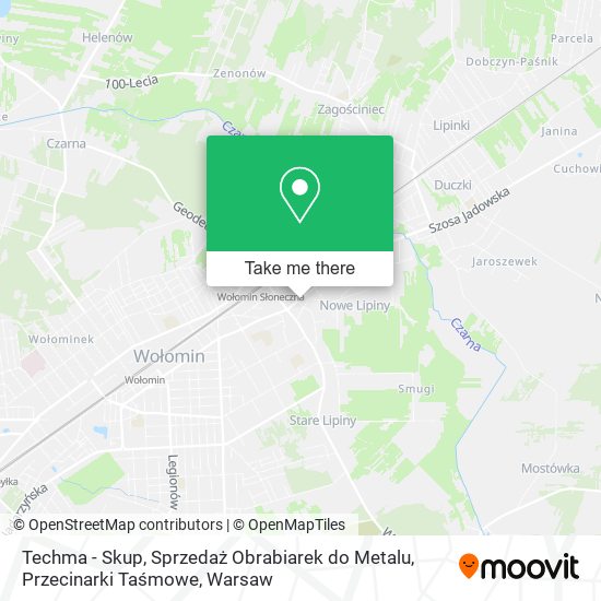 Techma - Skup, Sprzedaż Obrabiarek do Metalu, Przecinarki Taśmowe map