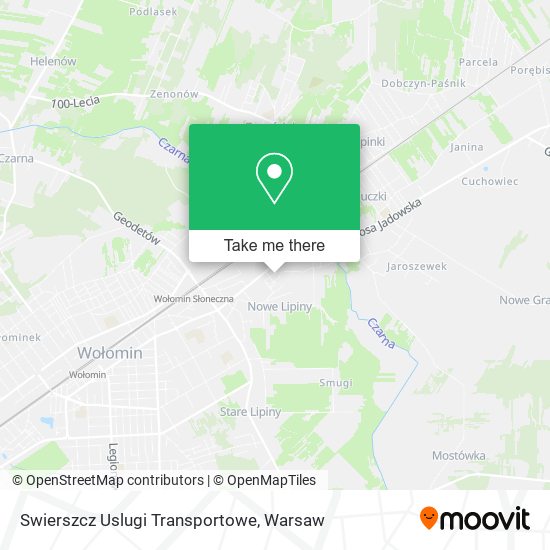 Карта Swierszcz Uslugi Transportowe