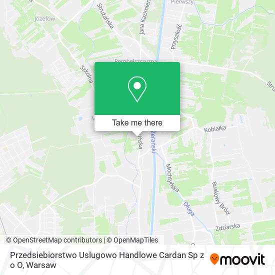 Przedsiebiorstwo Uslugowo Handlowe Cardan Sp z o O map