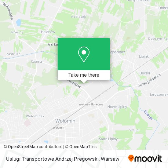 Uslugi Transportowe Andrzej Pregowski map