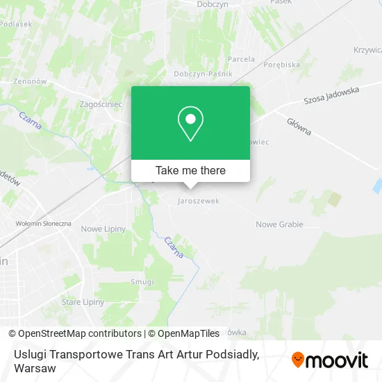 Карта Uslugi Transportowe Trans Art Artur Podsiadly
