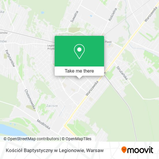 Карта Kościół Baptystyczny w Legionowie