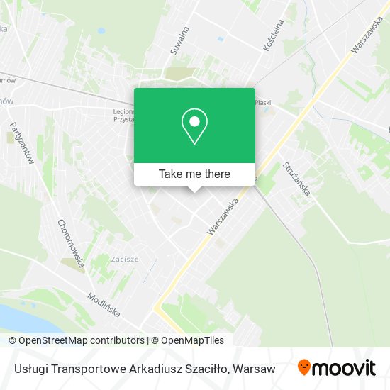 Usługi Transportowe Arkadiusz Szaciłło map