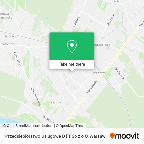 Przedsiebiorstwo Uslugowe D i T Sp z o O map