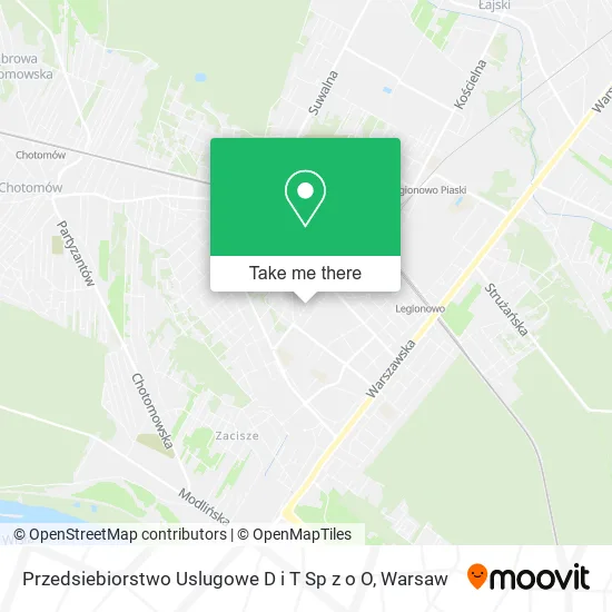 Карта Przedsiebiorstwo Uslugowe D i T Sp z o O