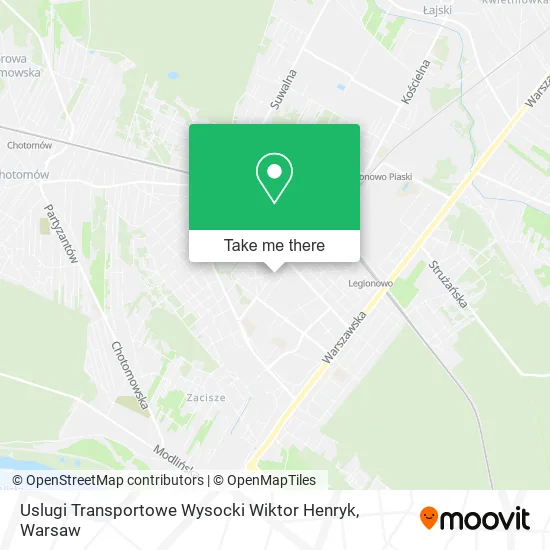 Карта Uslugi Transportowe Wysocki Wiktor Henryk
