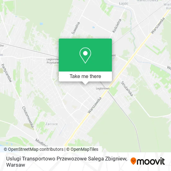 Карта Uslugi Transportowo Przewozowe Salega Zbigniew