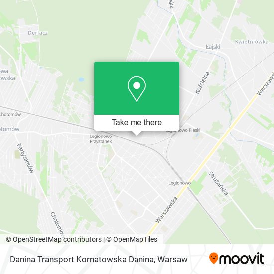 Danina Transport Kornatowska Danina map