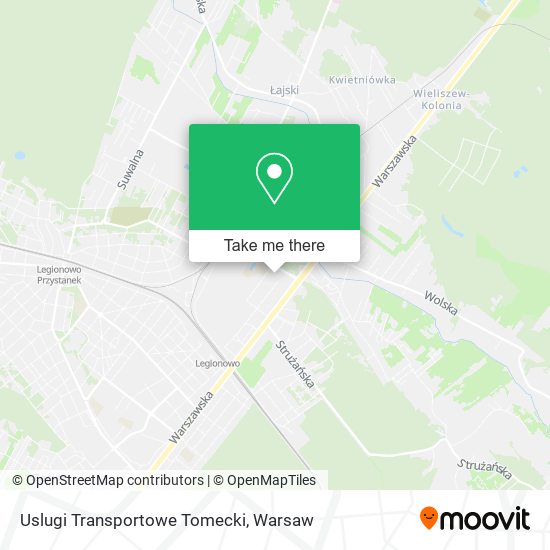 Uslugi Transportowe Tomecki map