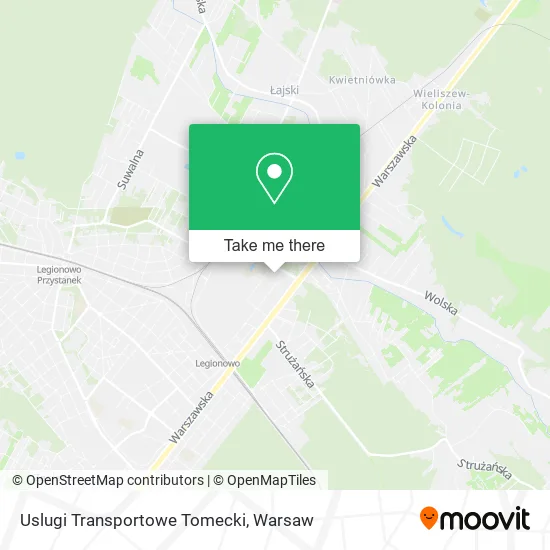 Карта Uslugi Transportowe Tomecki