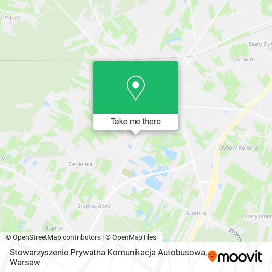 Карта Stowarzyszenie Prywatna Komunikacja Autobusowa