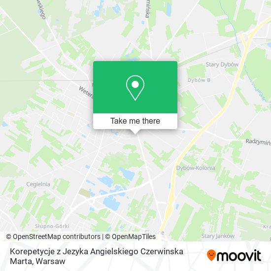 Korepetycje z Jezyka Angielskiego Czerwinska Marta map