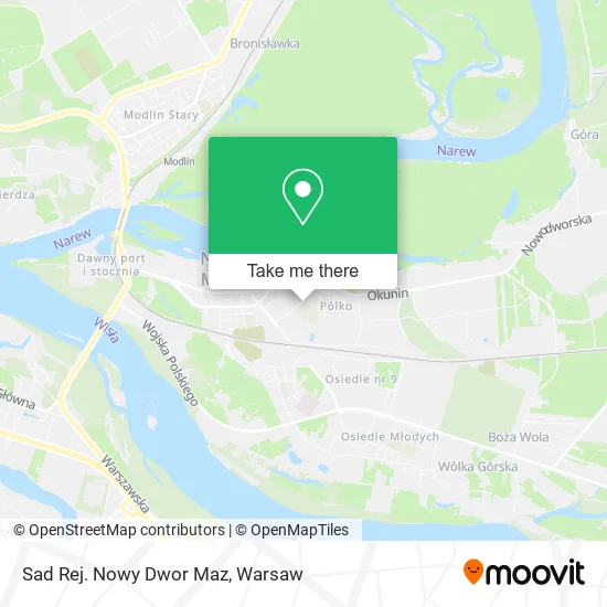 Sad Rej. Nowy Dwor Maz map