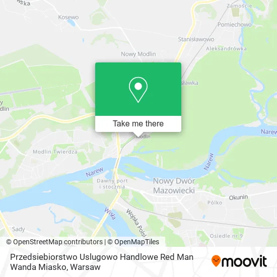 Przedsiebiorstwo Uslugowo Handlowe Red Man Wanda Miasko map
