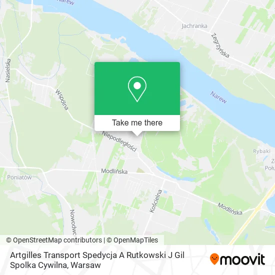 Карта Artgilles Transport Spedycja A Rutkowski J Gil Spolka Cywilna
