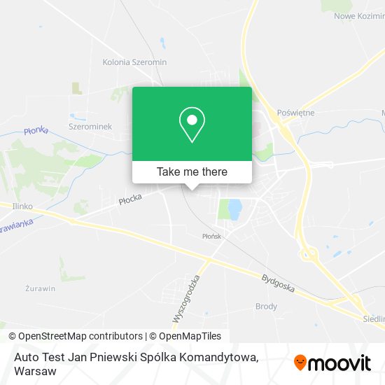 Auto Test Jan Pniewski Spólka Komandytowa map