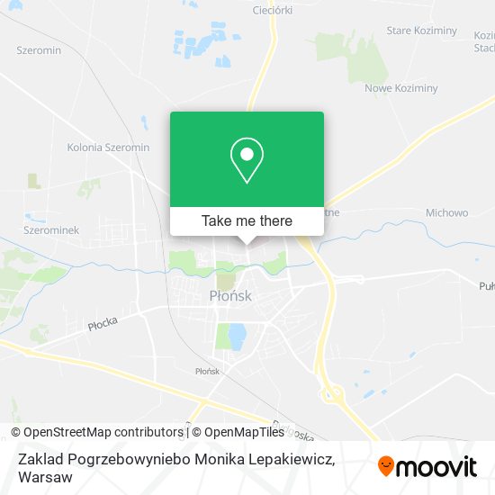 Zaklad Pogrzebowyniebo Monika Lepakiewicz map