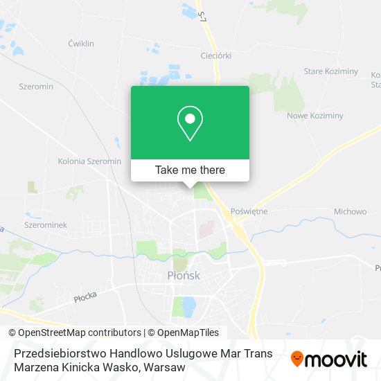 Przedsiebiorstwo Handlowo Uslugowe Mar Trans Marzena Kinicka Wasko map