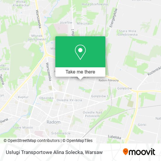 Usługi Transportowe Alina Solecka map