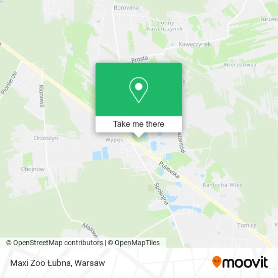 Карта Maxi Zoo Łubna