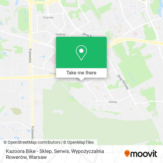 Карта Kazoora Bike - Sklep, Serwis, Wypożyczalnia Rowerów