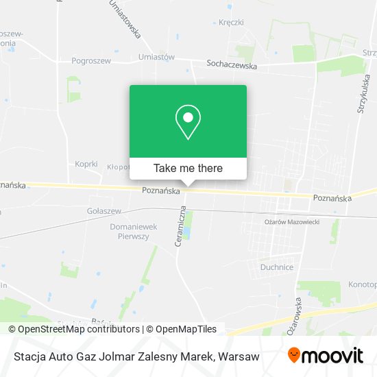 Карта Stacja Auto Gaz Jolmar Zalesny Marek