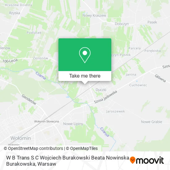 W B Trans S C Wojciech Burakowski Beata Nowinska Burakowska map