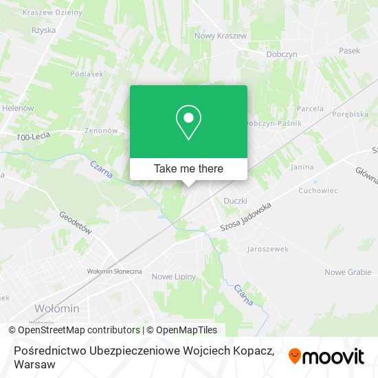 Pośrednictwo Ubezpieczeniowe Wojciech Kopacz map