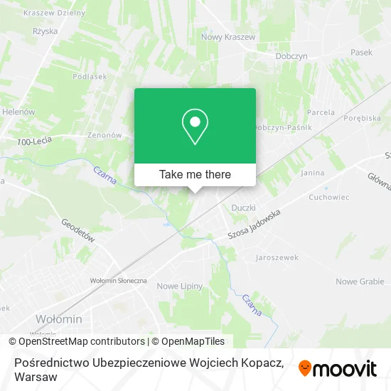 Pośrednictwo Ubezpieczeniowe Wojciech Kopacz map