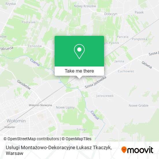 Usługi Montażowo-Dekoracyjne Łukasz Tkaczyk map