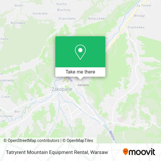 Tatryrent Mountain Equipment Rental map