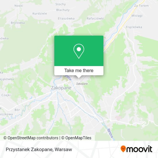 Przystanek Zakopane map