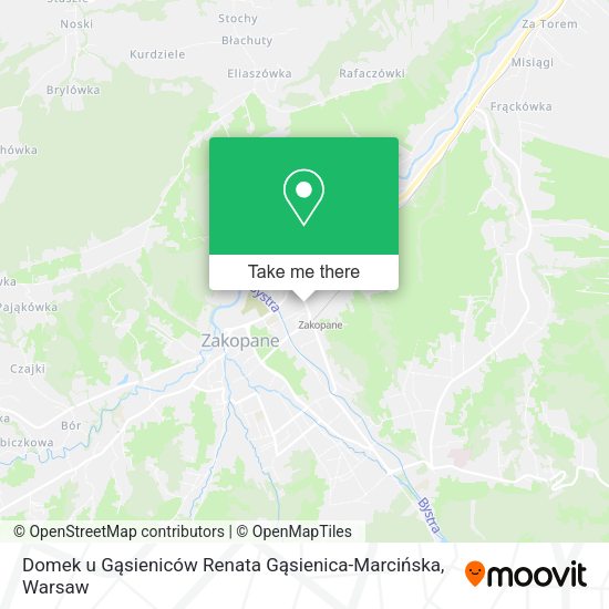 Domek u Gąsieniców Renata Gąsienica-Marcińska map