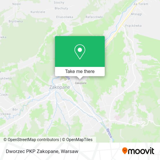 Dworzec PKP Zakopane map