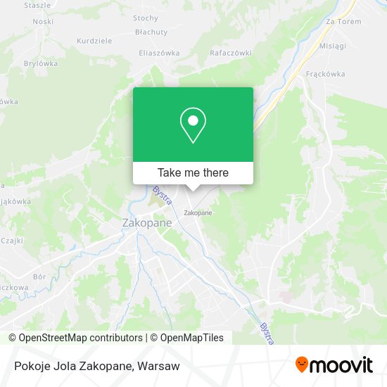 Pokoje Jola Zakopane map