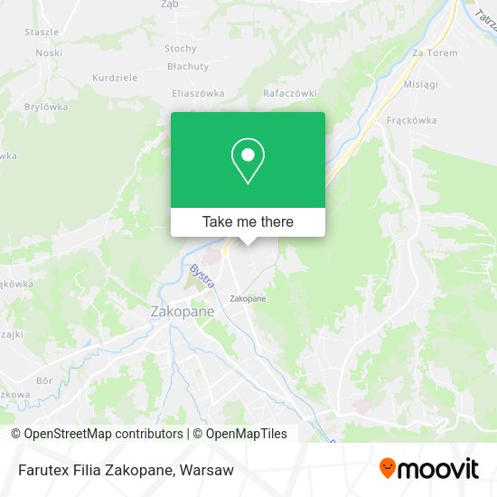 Farutex Filia Zakopane map