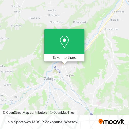 Карта Hala Sportowa MOSiR Zakopane