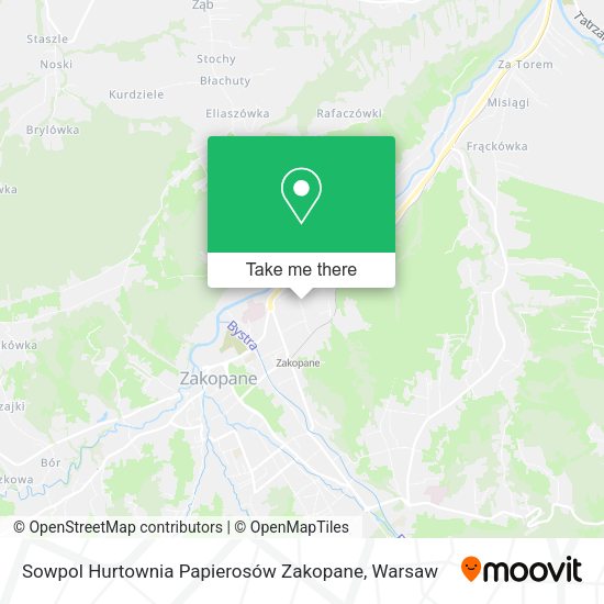 Карта Sowpol Hurtownia Papierosów Zakopane