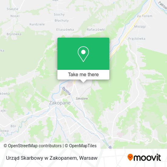 Urząd Skarbowy w Zakopanem map