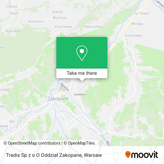 Карта Tradis Sp z o O Oddział Zakopane