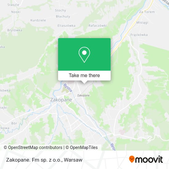 Карта Zakopane. Fm sp. z o.o.